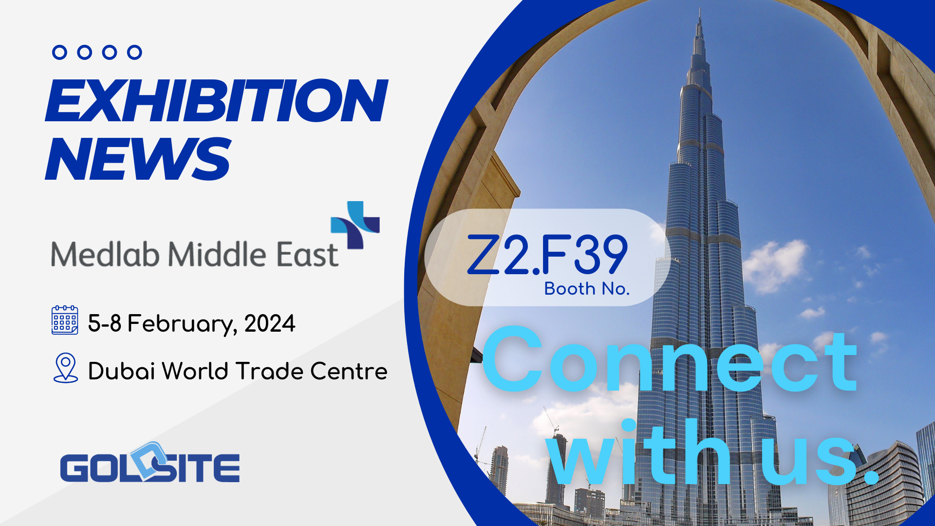 Próximos eventos: Goldsite para exhibir en Medlab Middle East 2024