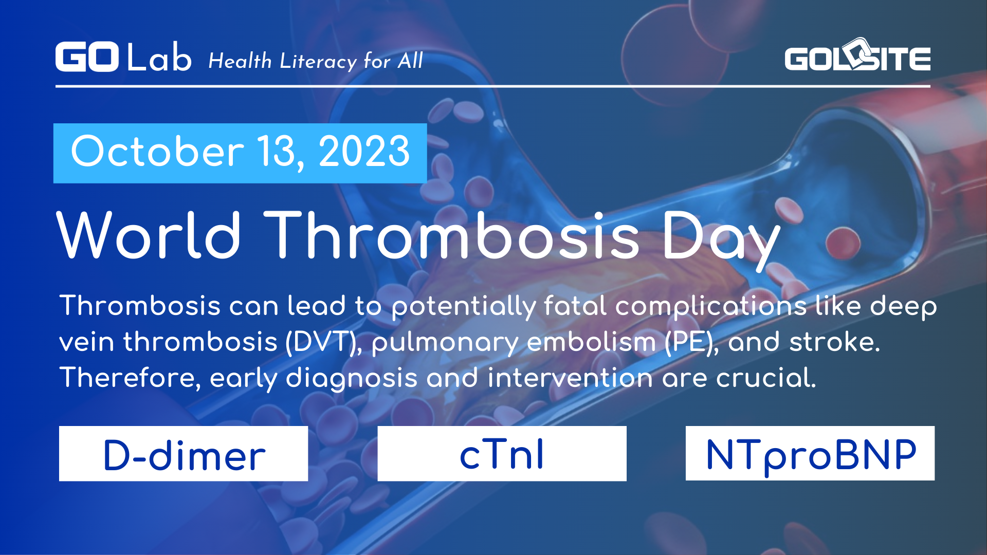 Marcadores de laboratorio en el diagnóstico de trombosis-golab en el Día Mundial de la Trombosis