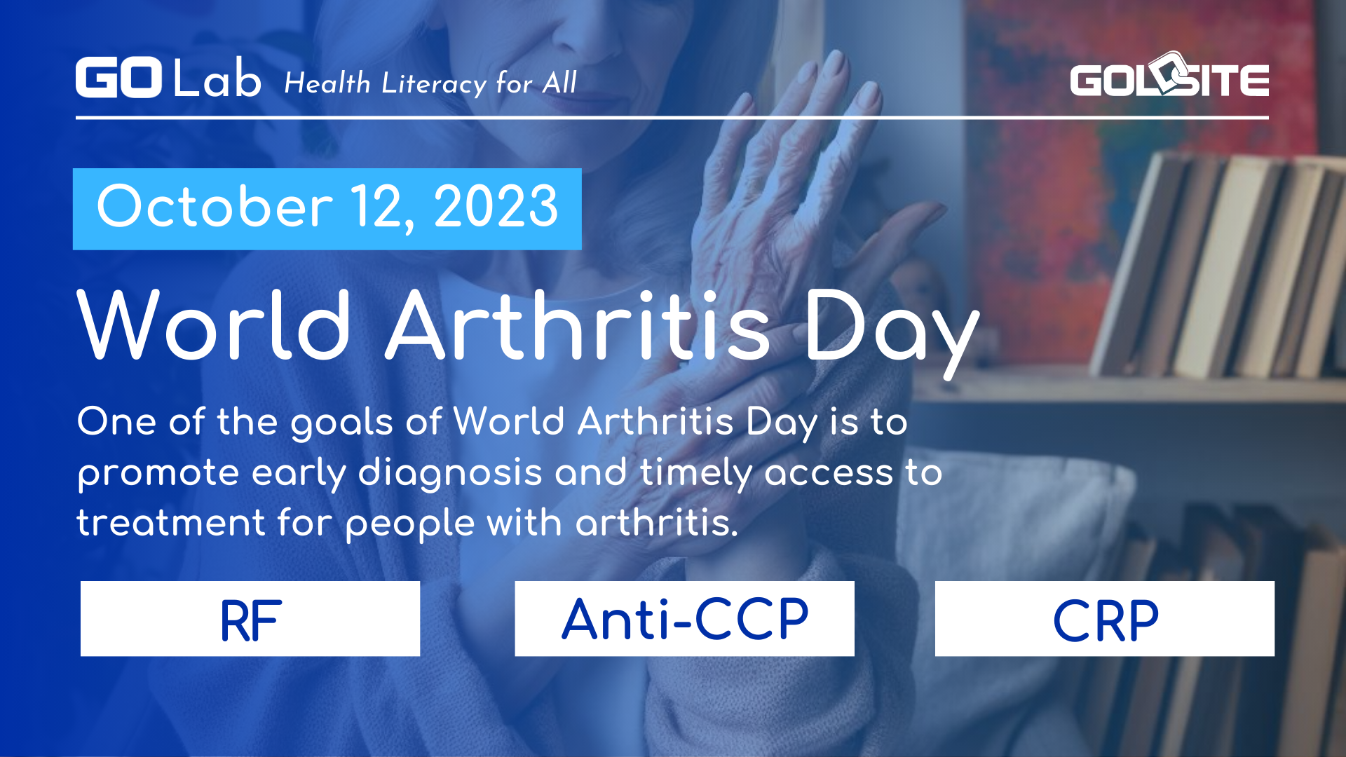 ¿Qué pruebas de laboratorio diagnostican la artritis? -Golab en el Día Mundial de la Artritis