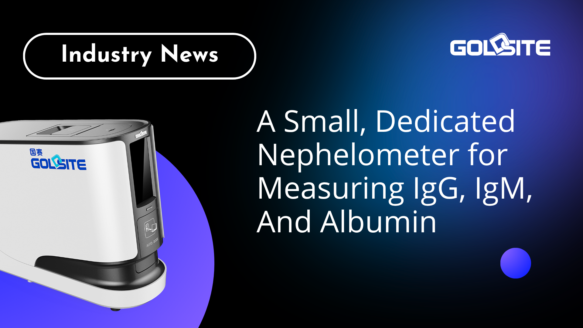 Un nefelómetro pequeño y exclusivo para medir IgG, IgM y albúmina