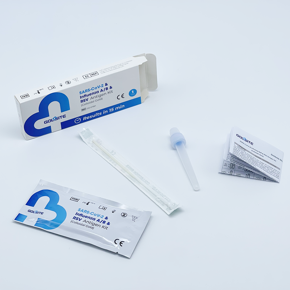Prueba de antígeno combinado SARS-Cov-2 y gripe A/B & RSV