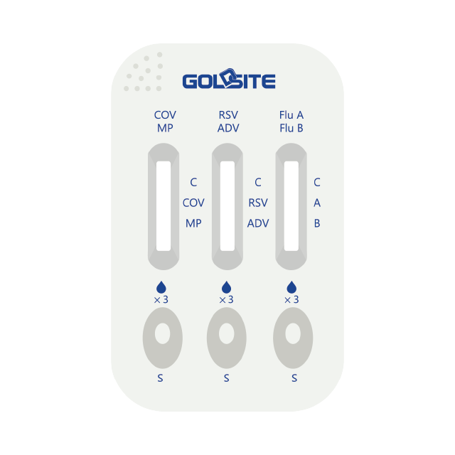 2024 Goldsite全新升級六合一流感新冠呼吸道疾病快速檢測試劑盒